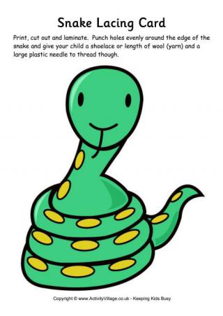 Snake Lacing Card 1