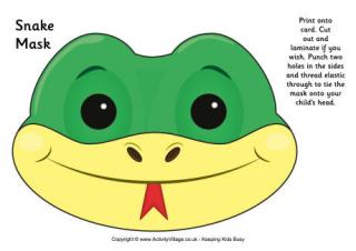 Snake Mask Printable