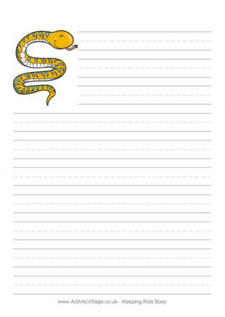 Snake Writing Paper