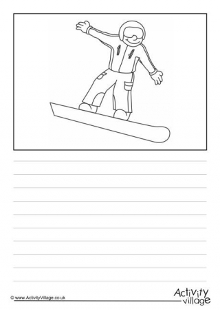Snowboarding Story Paper