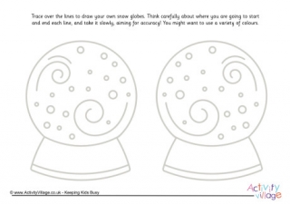 Snow Globes Pencil Control