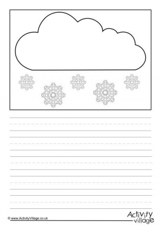 Snow Weather Symbol Story Paper
