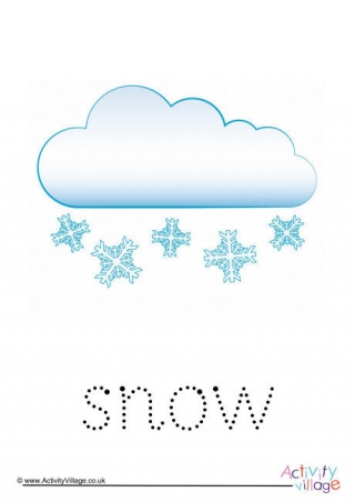 Snow Word Tracing 2