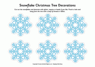 Snowflake Christmas Tree Decorations