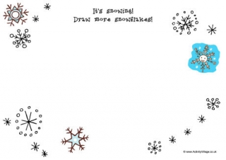 Snowflake Doodle Page