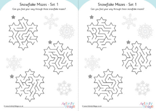Snowflake Mazes Set 1