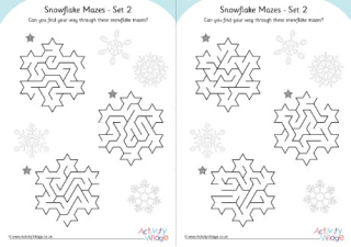 Snowflake Mazes Set 2