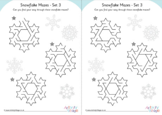 Snowflake Mazes Set 3