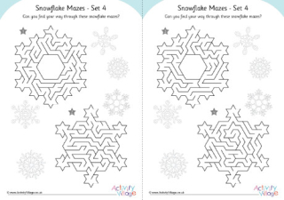 Snowflake Mazes Set 4