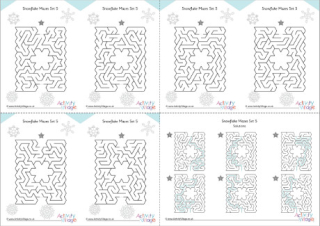 Snowflake Mazes Set 5