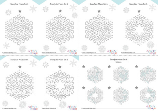 Snowflake Mazes Set 6