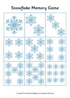 Snowflake Memory Game