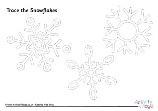 Snowflakes Tracing Page