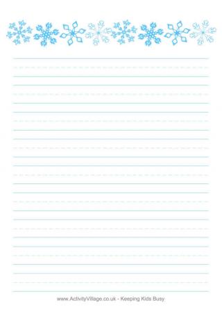 Snowflakes Writing Paper