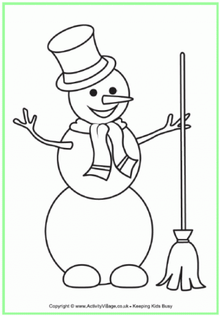 Snowman Colouring Page 2