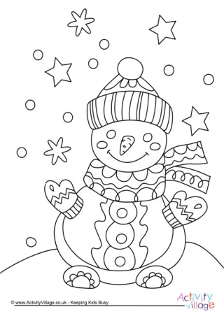 Snowman Colouring Page 3