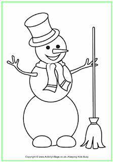 Snowman Colouring Pages