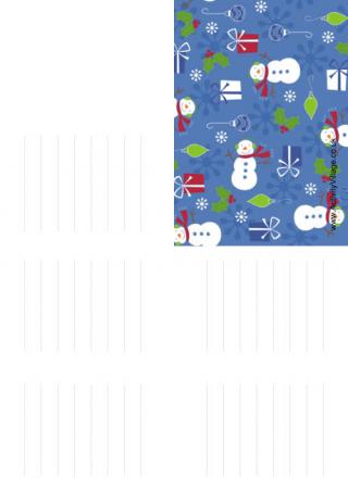 Snowman Cover Booklet