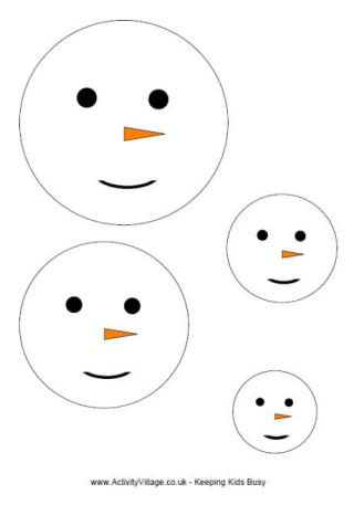 Snowman Face Template