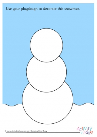 Snowman Playdough Mat