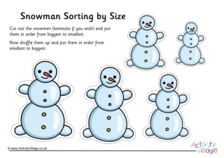 Snowman Size Sorting