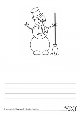 Snowman Story Paper