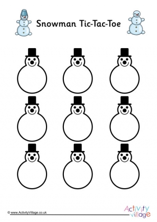 Snowman Tic Tac Toe