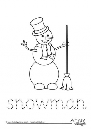 Snowman Word Tracing