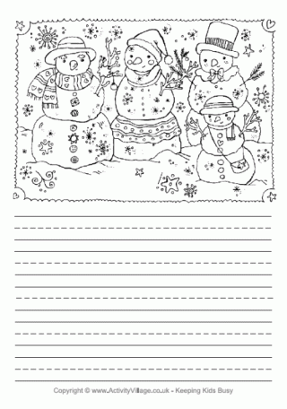 Snowmen Story Paper