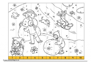 Snowy Day Counting Jigsaw