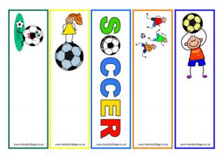 Soccer Bookmarks - Blank