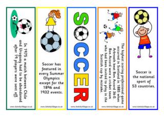 Soccer Bookmarks - Facts