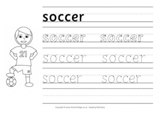 Soccer Handwriting Worksheet