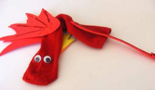 Sock Puppet Dragon Craft
