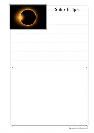 Solar Eclipse Notebooking Page