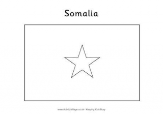 Somalia Flag Colouring Page