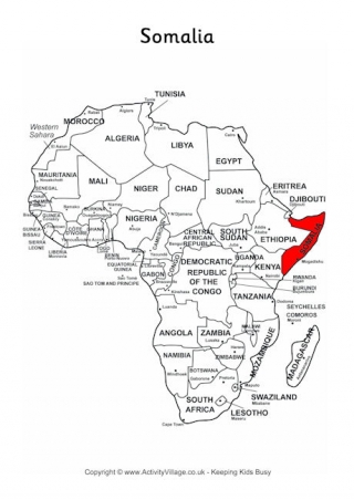 Somalia On Map Of Africa