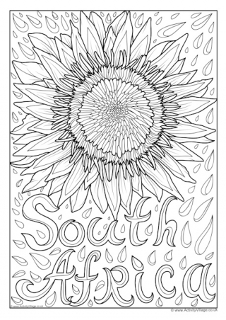 South Africa Colouring Pages for Kids