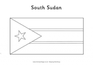 South Sudan Flag Colouring Page