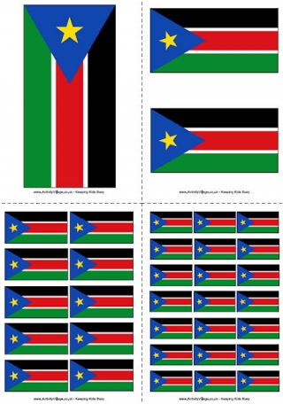 South Sudan Flag Printable
