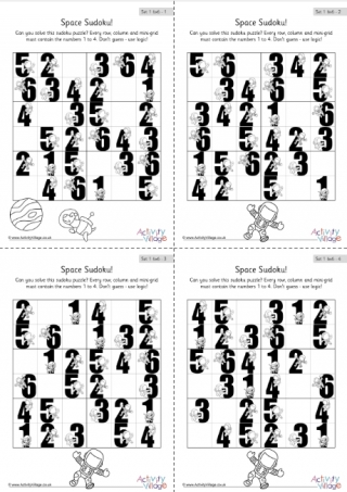 Space Sudoku Set 1 6x6