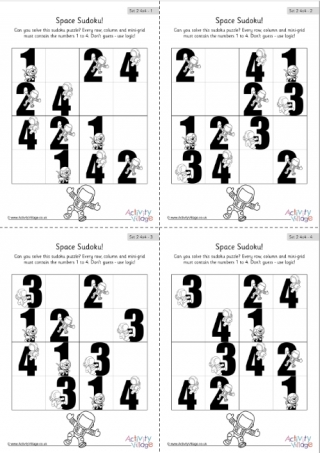 Space Sudoku Set 2 4x4