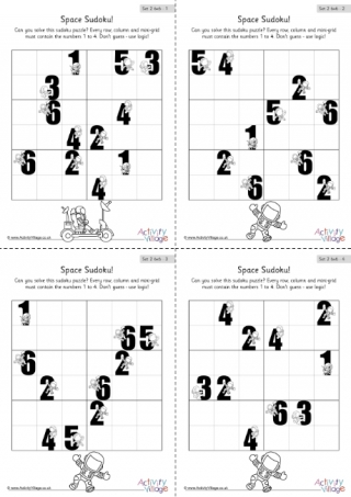 Space Sudoku Set 2 6x6