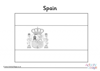 Spain Flag Colouring Page
