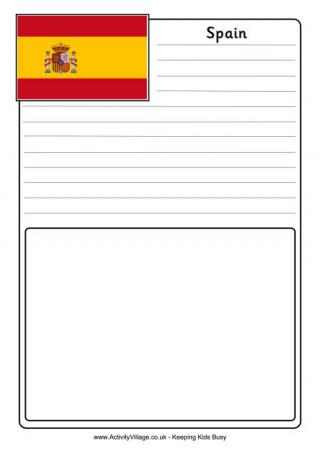 Spain Notebooking Page