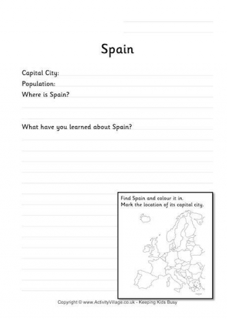 Spain Worksheet