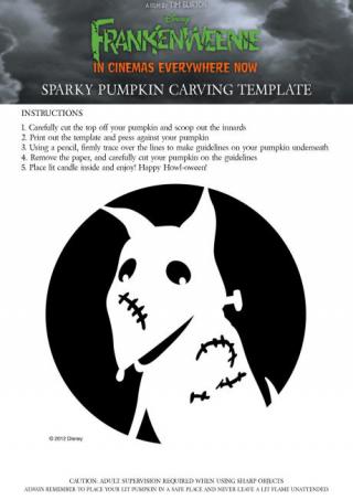 Sparky Pumpkin Template