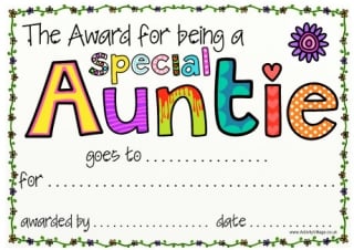 Special Auntie Award