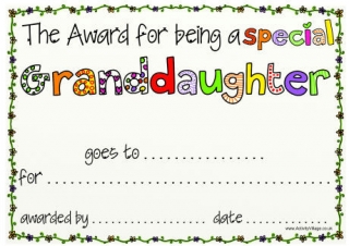 Special Granddaughter Award