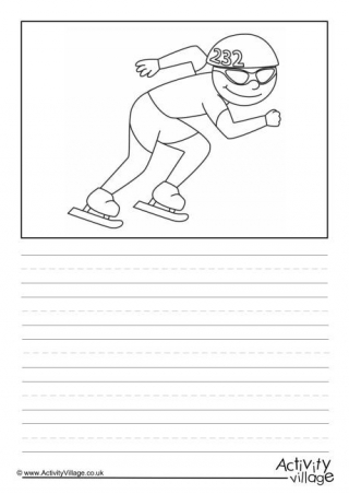 Speed Skating Story Paper
